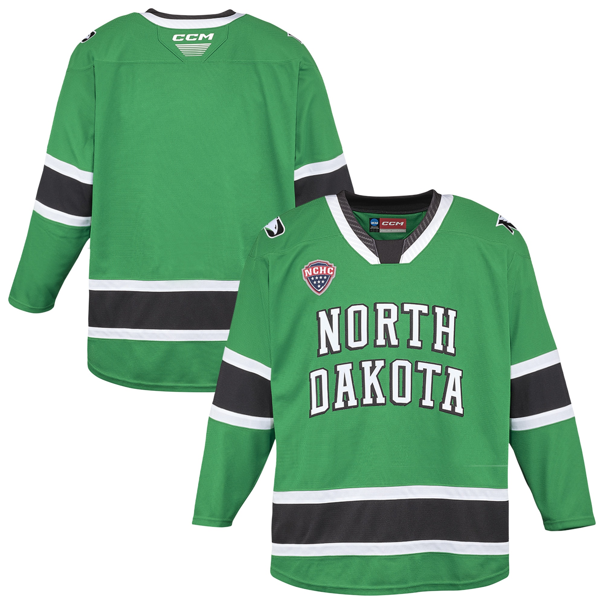[NJP] North Dakota CCM Replica Hockey Jersey - Kelly Green