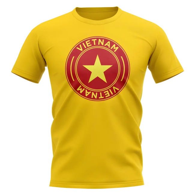Climate-Control Elite Vietnam Football Badge T-Shirt (Yellow)