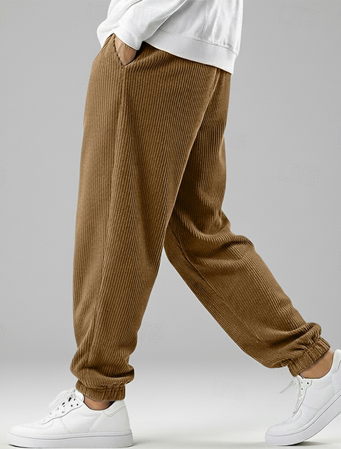 Men's Corduroy Shirt Textured Casual Vacation Quarter Zip Long Sleeve