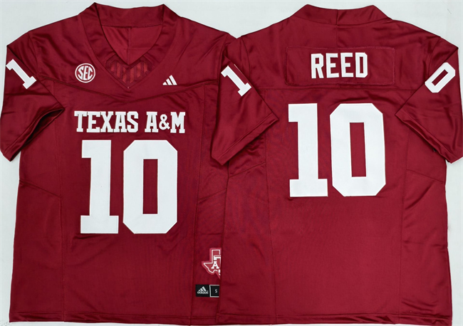 Men's None Red 2025 team authorized Marcel Reed #10 premium Jersey