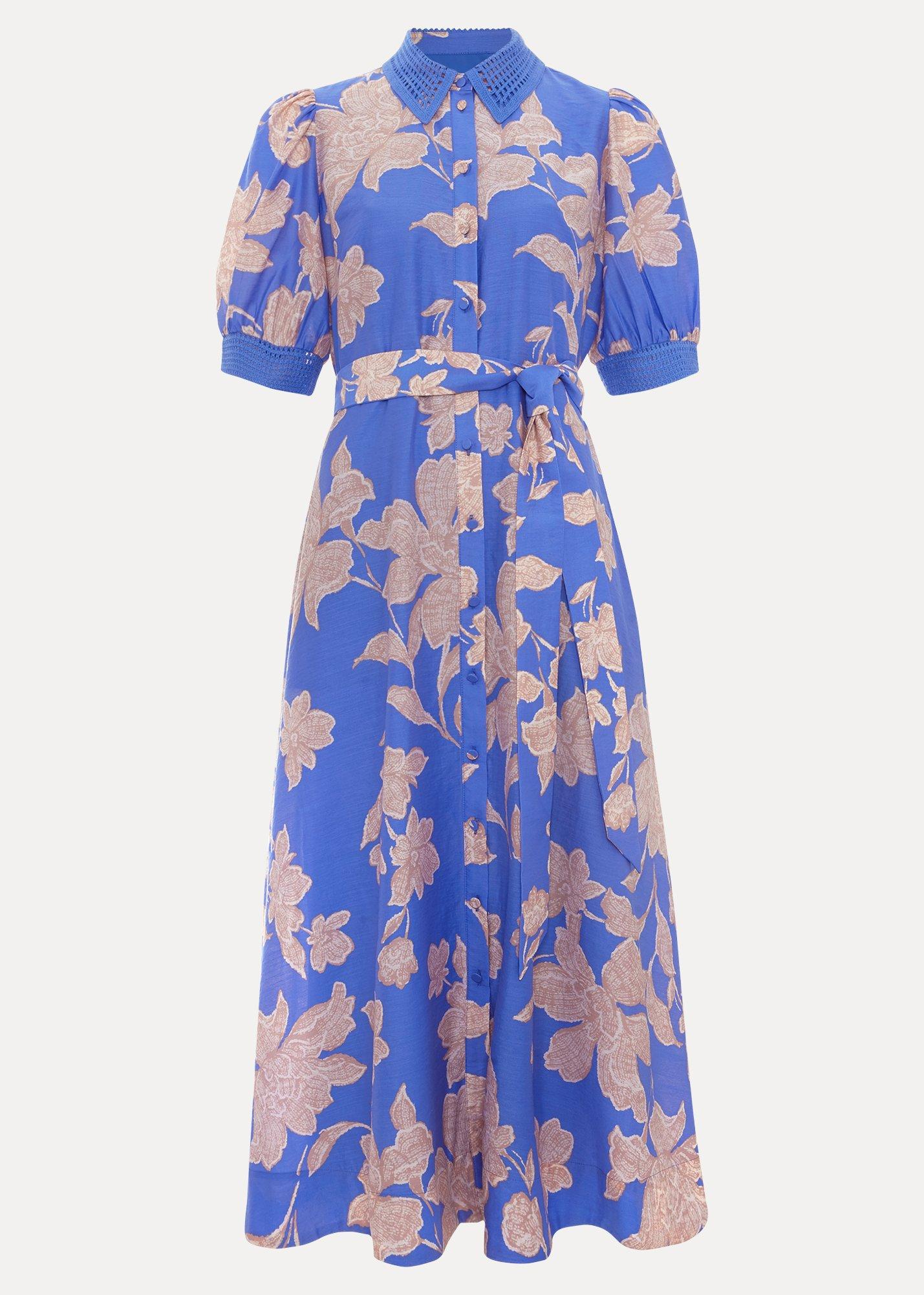 Petite Delphine Floral Shirt Dress