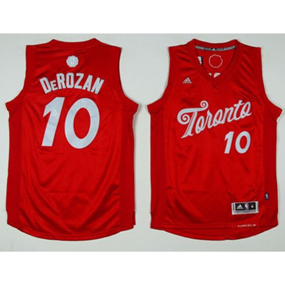 Raptors #10 DeMar DeRozan Red 2016-2017 Christmas Day Stitched NBA Jersey