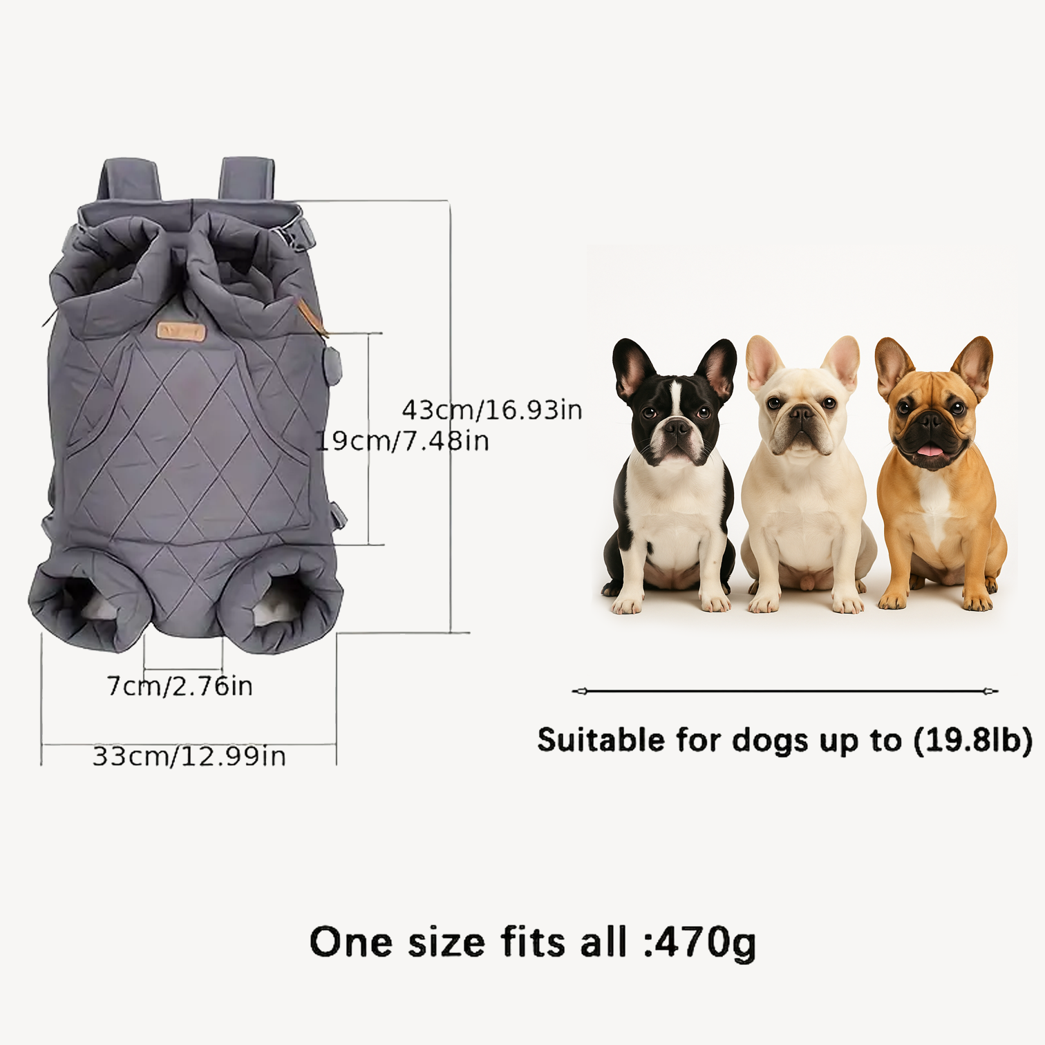 French Bulldog Chillbully French Bulldog Carry Backpack – Ergonomic Pet