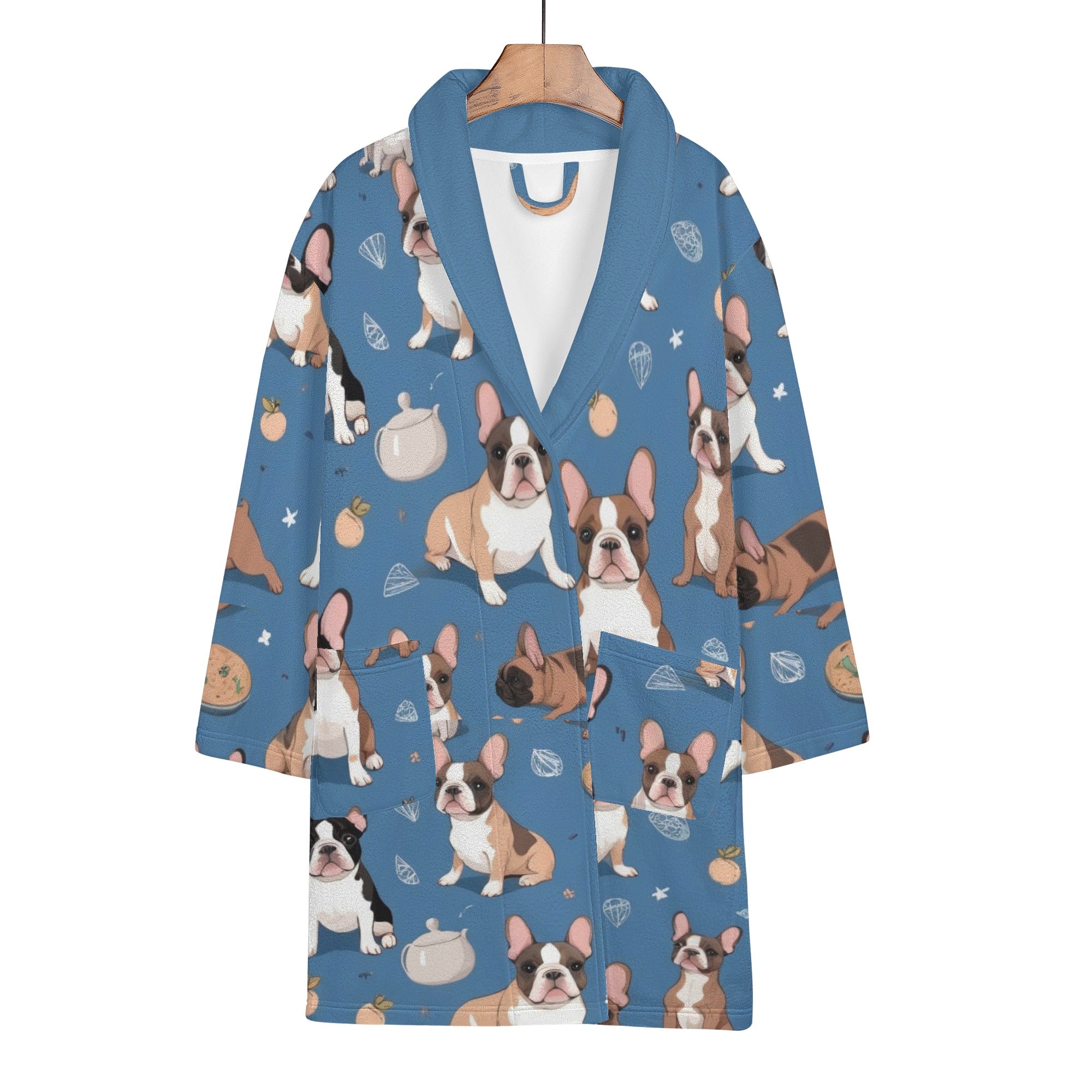 Safe Lady - Comfortable Women Bathrobe For Frenchie Pups