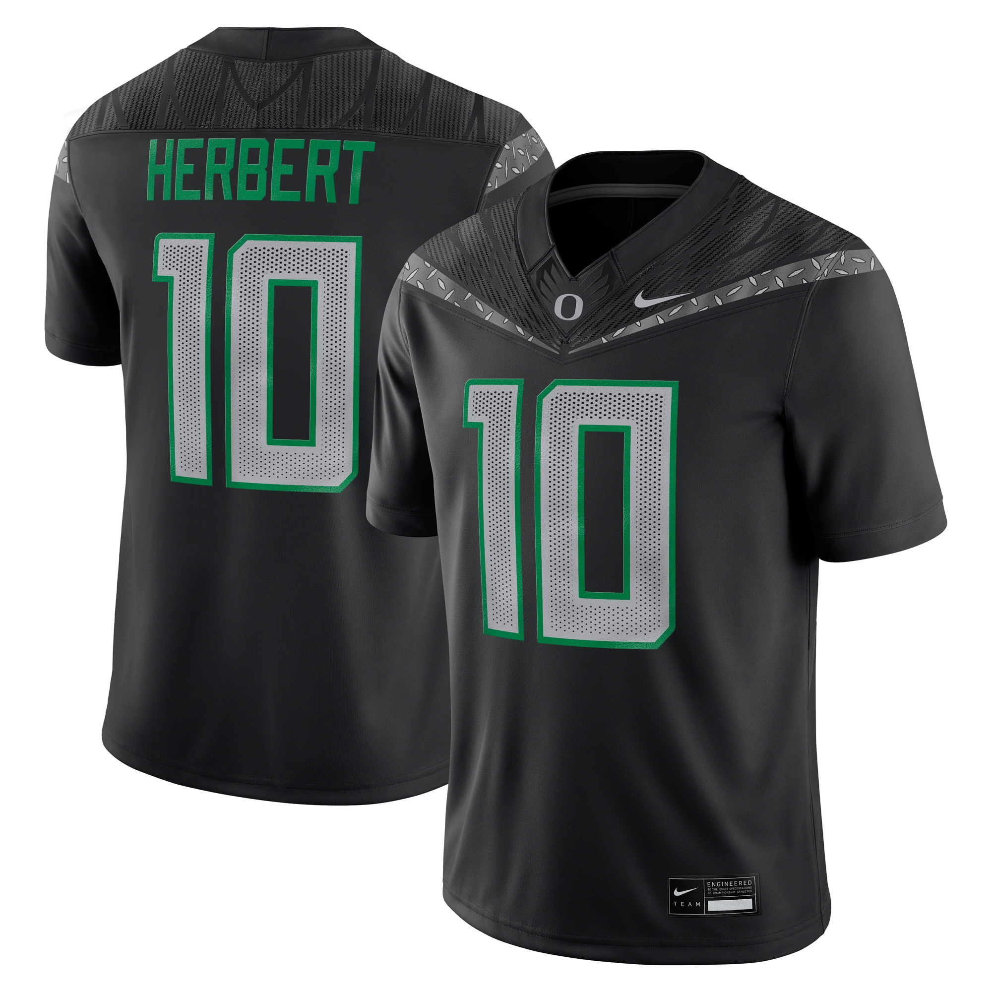 [DDG] Youth Justin Herbert #10 Oregon Ducks Alumni Game Jersey - Black