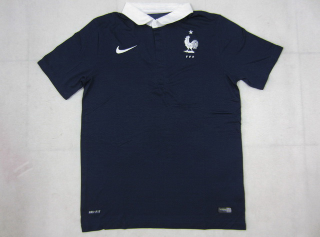 2014 France Home Navy soccer Jersey Shirt - Official Replica 4929