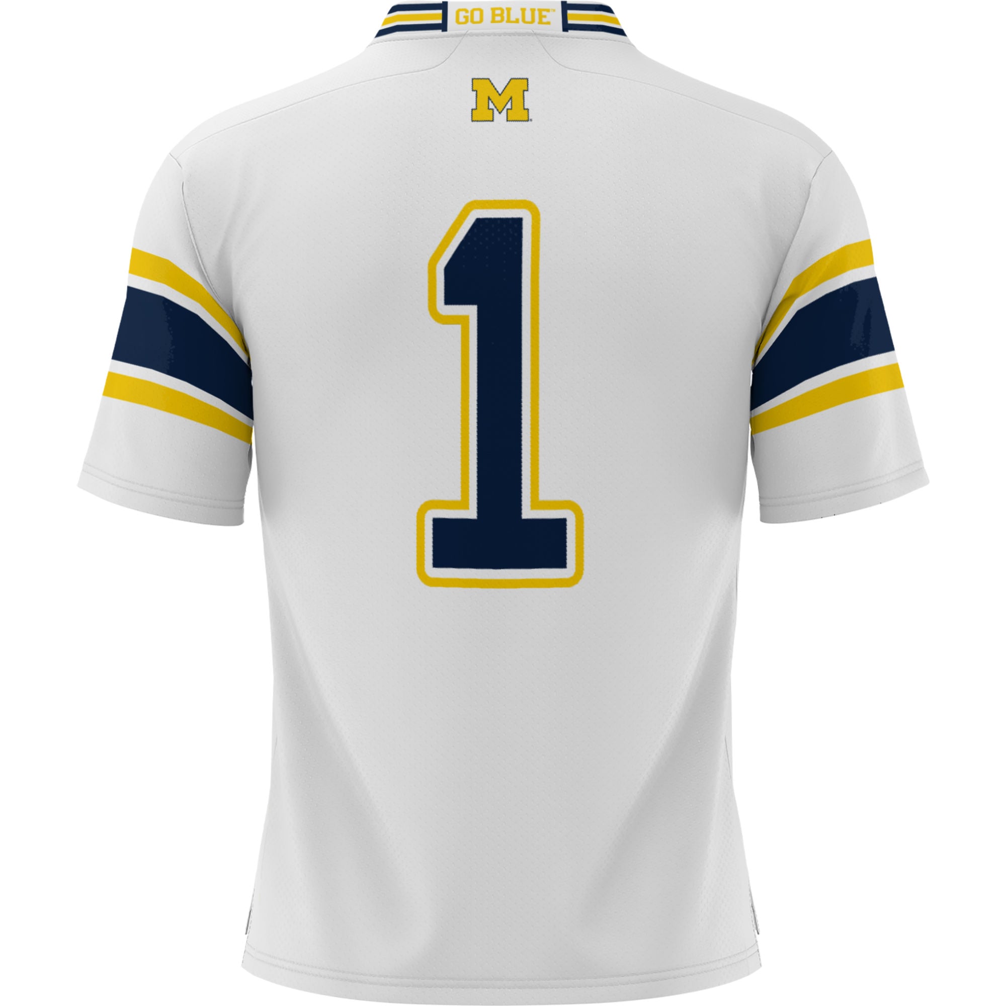 Men's #1 White Michigan Wolverines Football Jersey