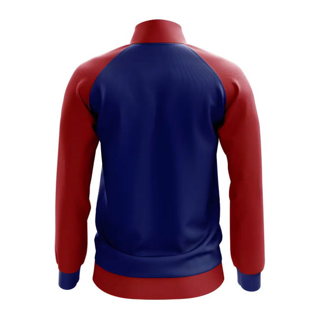 Top-Tier Dominican Republic Concept Football Track Jacket (Blue)