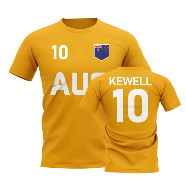 Soccer Harry Kewell Country Code T-Shirt (Gold) Professional