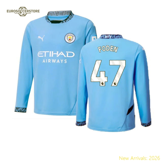2024-2025 Man City Kids Child-friendly Foden Jersey Climacool