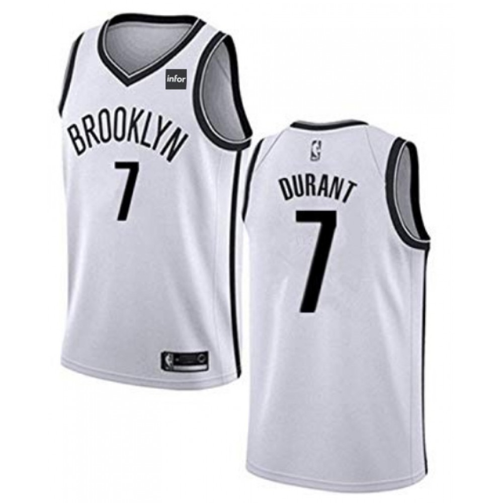 Pro Grade Brooklyn Nets Kevin Durant7 White Jersey - Fan Favorite