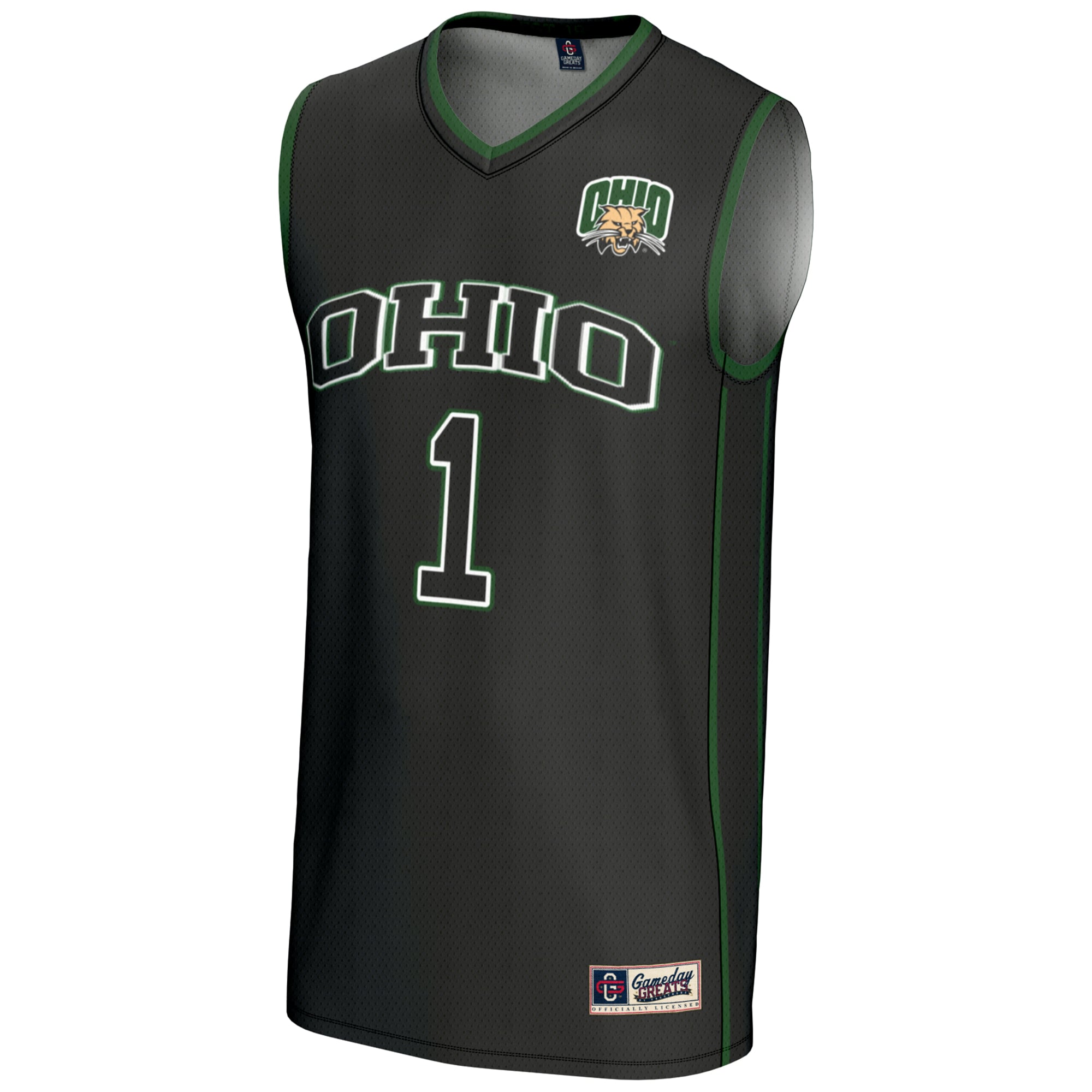#1 Ohio Bobcats GameDay Greats Lightweight Basketball Jersey - Black