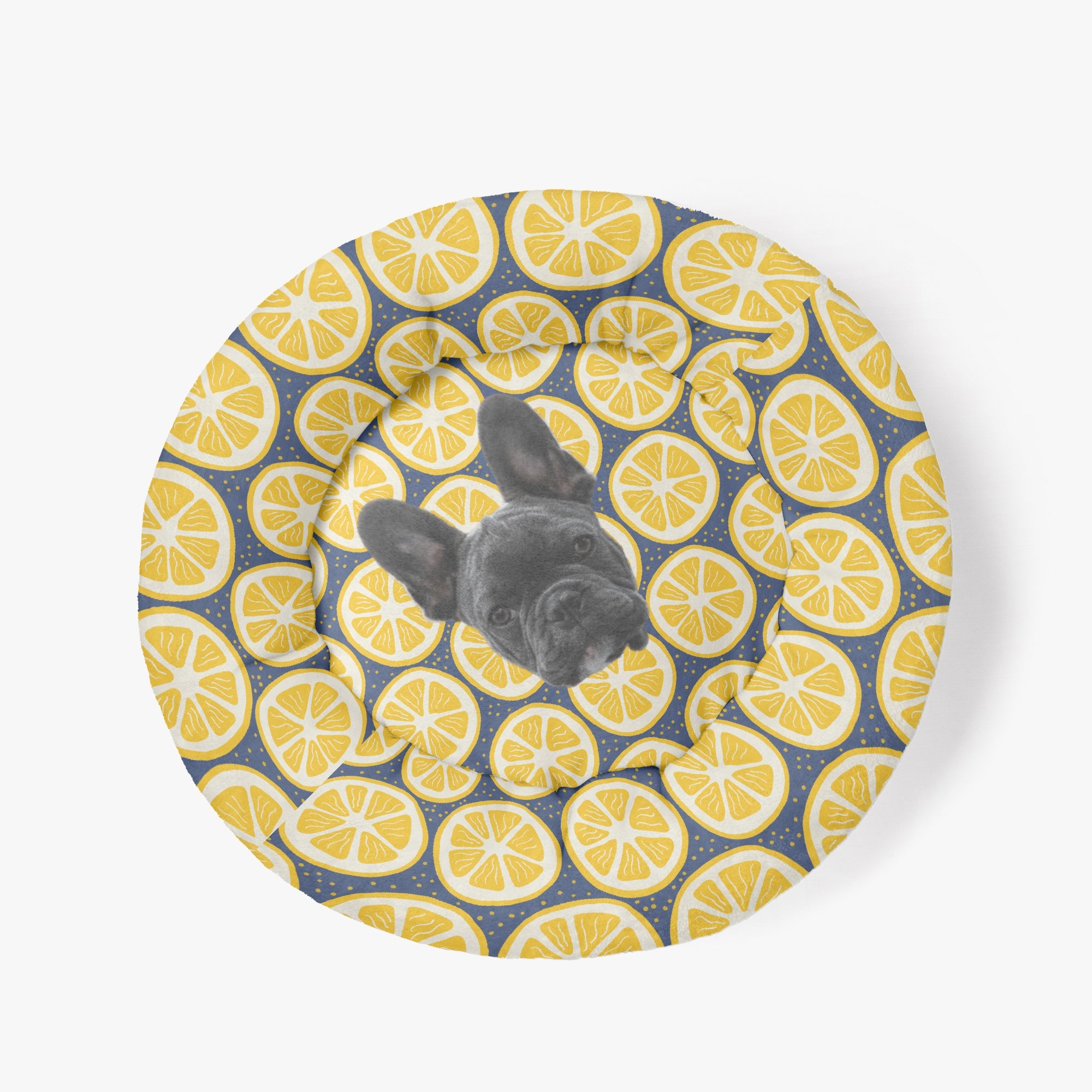 Hunter - Custom Cloud-Comfort Frenchie Bed | Personalized Anti-Anxiety Donut Bed for French Bulldogs