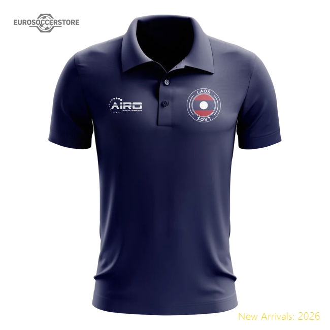 Laos Football Polo Shirt (navy) - Match Quality - World Cup Edition