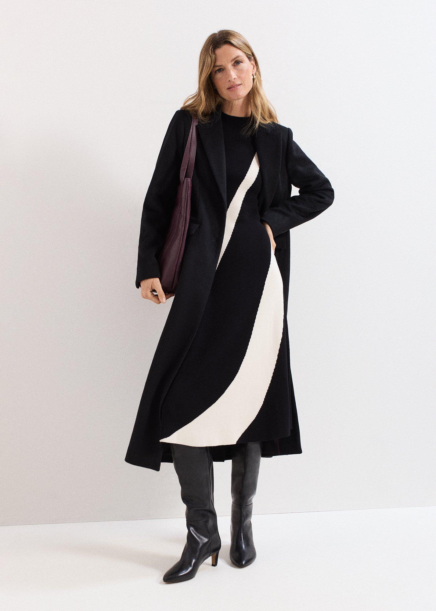 Petite Julie Fit And Flare ColourBlock Knit Dress