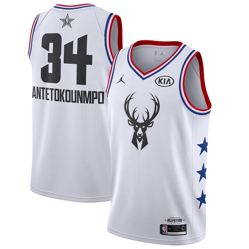 Jordan Bucks White Giannis Antetokounmpo #34 Jersey - Cost-Effective