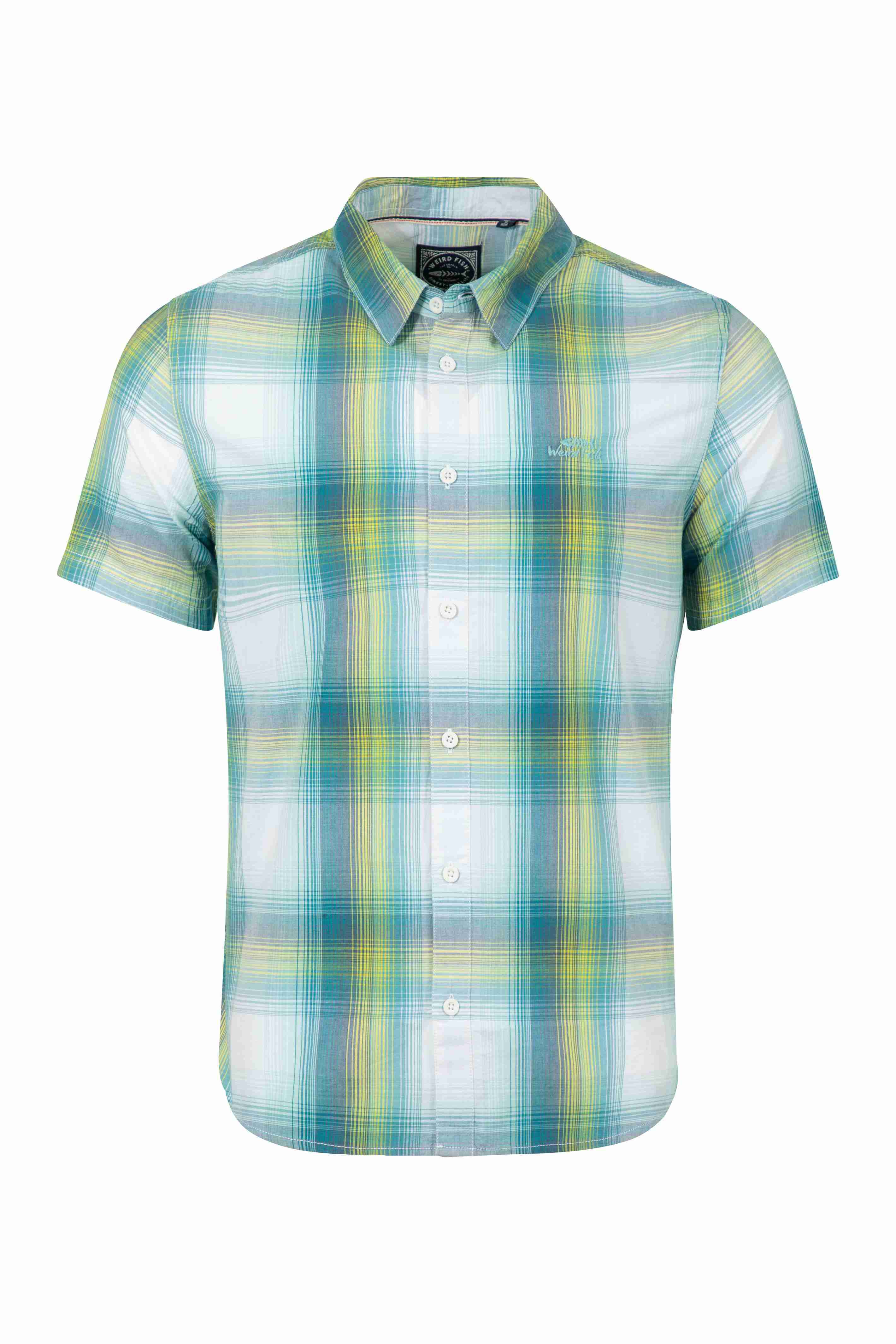 Judd Short Sleeve Check Shirt Off White