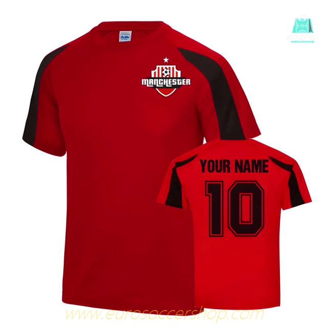 Your Name Manchester United Sports Training Jersey (Red)