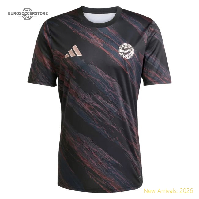 Official 2025-2026 Bayern Munich Pre-Match Shirt (Black)