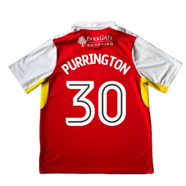 Authentic Rotherham 2016-17 Home Shirt ((good) Xl) (purrington 30)