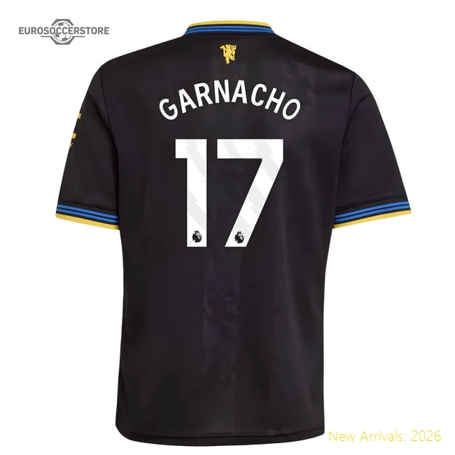 Official 2025-2026 Man Utd Third Shirt (kids) (garnacho 17) - Premium