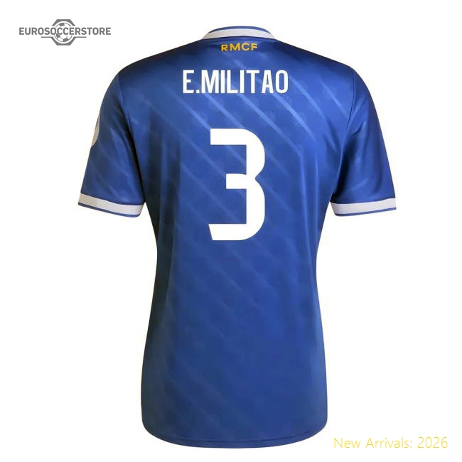 Genuine 2025-2026 Real Madrid Third Shirt (E.Militao 3)