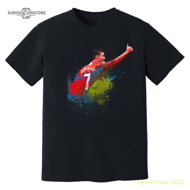 Cristiano Ronaldo Man United Art Performance T-Shirt Black