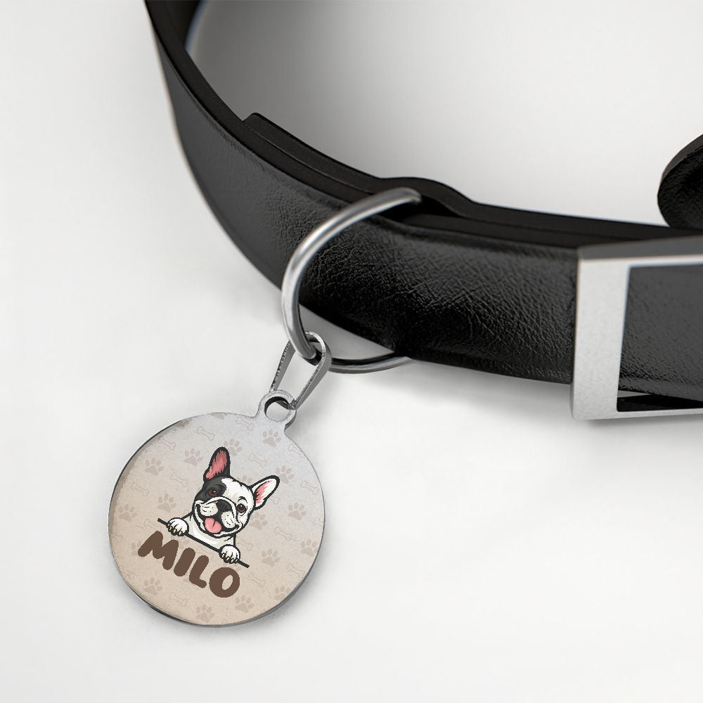 French Bulldog Mila Custom Double Sided French Bulldog Tag Durable Dog Item