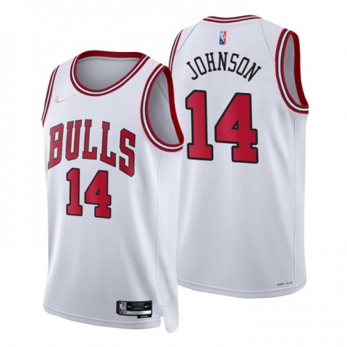 White Nike Chicago Bulls #14 Jersey - High-Quality Polyester
