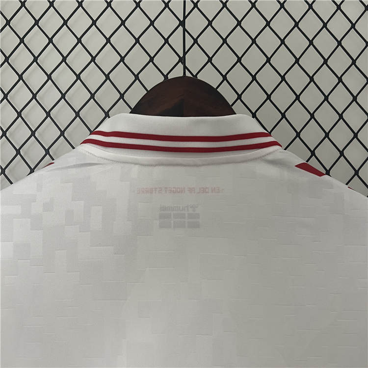 Official UEFA Euro 2024 Denmark Football Shirt Away White Soccer