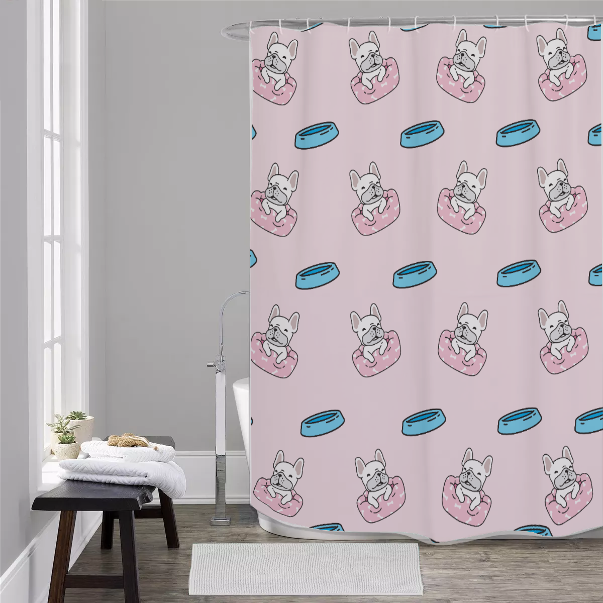 French Bulldog Kobe Shower Curtains Useful Frenchie Gear