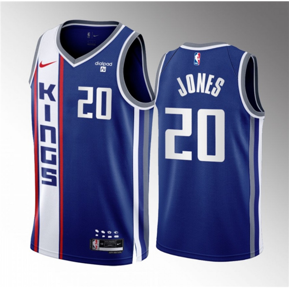 Fan Favorite Classic Men's Kings #20 Colby Blue Basketball Jersey