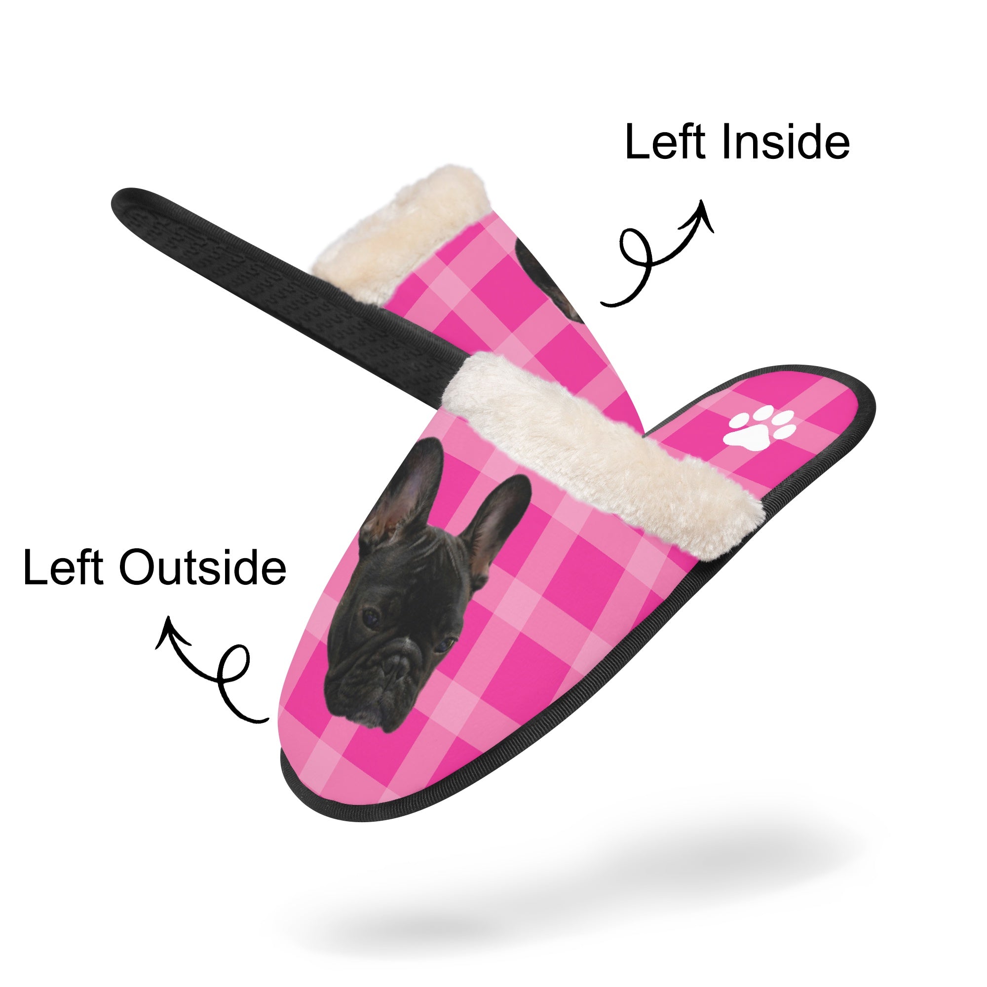 Argento - Premium Personalized Cozy Winter Slippers For Frenchie Fans