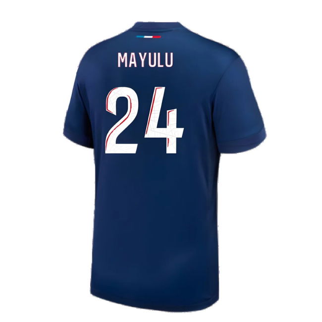 2024-2025 PSG Paris Saint Germain Home Shirt (Mayulu 24)