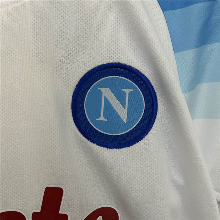 Kids 2324 Napoli Away White Football Kit ShirtShorts - Official