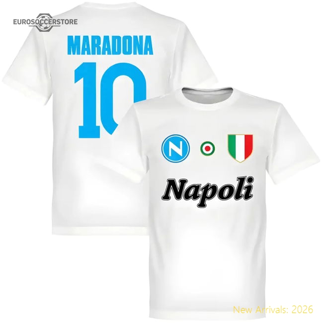Partenopei Maradona 10 Kids Team Fan T-shirt - White - Supporter Edition