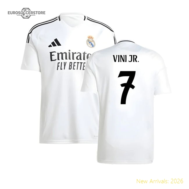 Trending Popular 2024-2025 Real Madrid Home Shirt (Vini Jr. 7)