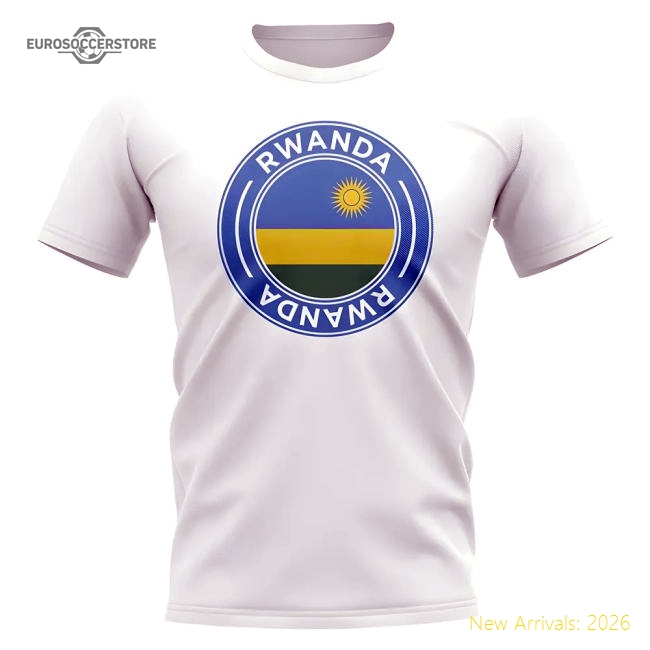 Rwanda Football Badge T-shirt (white) - Economical - Premium Collection
