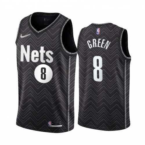 Black BKN Brooklyn Nets #8 Swingman Jersey Game Day Wear Game Day Wear