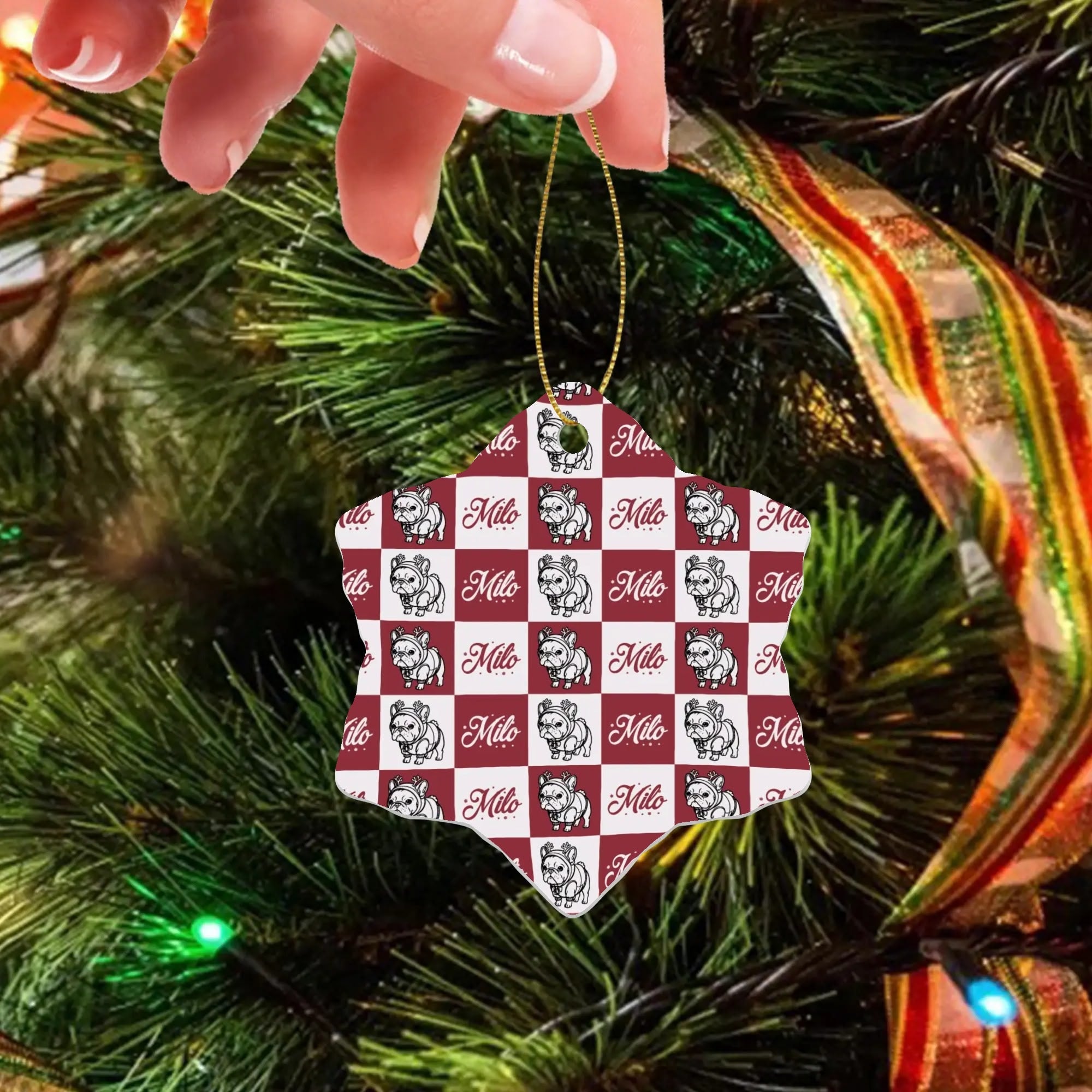 Minimal-Aesthetic Personalized Ornaments For Frenchie Lovers With You...