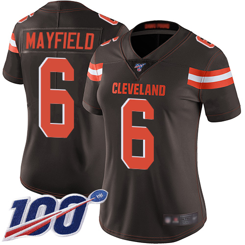 Authentic NFL Cleveland Browns #6 Baker Mayfield Brown Limited Jersey