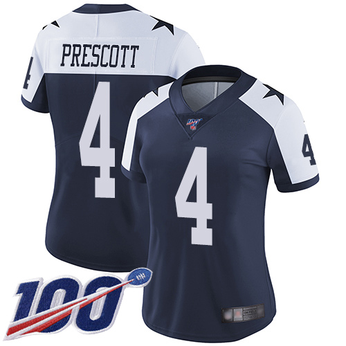NFL DAL Cowboys #4 Dak Prescott Navy Limited Jersey - High Quality