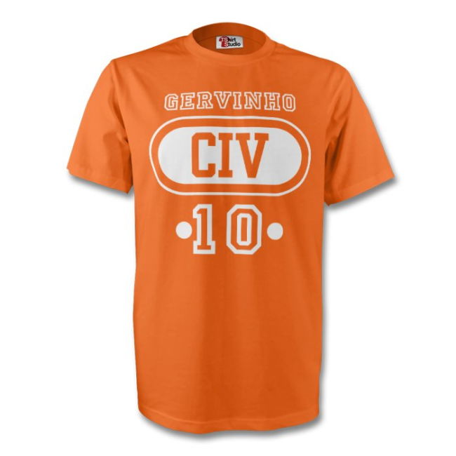 Top-Tier Gervinho Ivory Coast Civ T-Shirt (Orange) World-Class