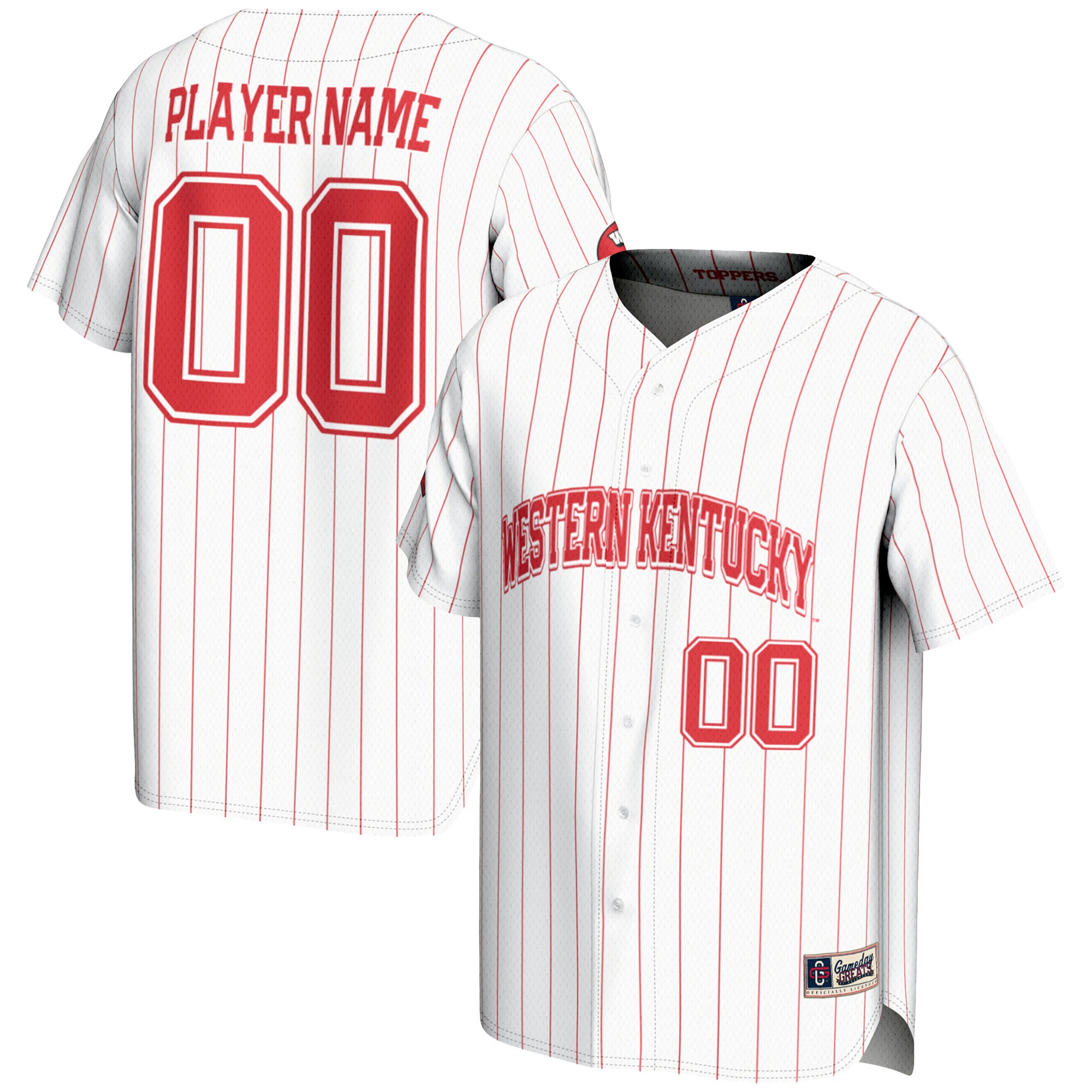 [DDG] Western Kentucky Hilltoppers GameDay Greats NIL Pick-A-Player Lightweight Baseball Jersey - White