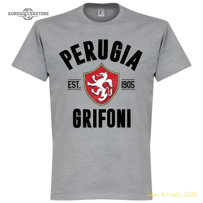 Premium Best-Selling Perugia Established T-Shirt - Grey Marl
