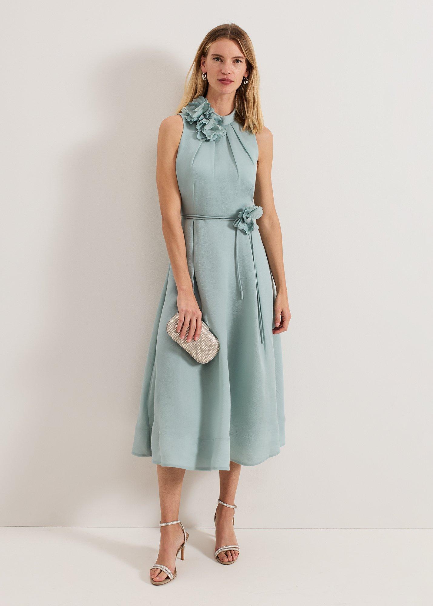 Senita Floral Detail Midi Dress