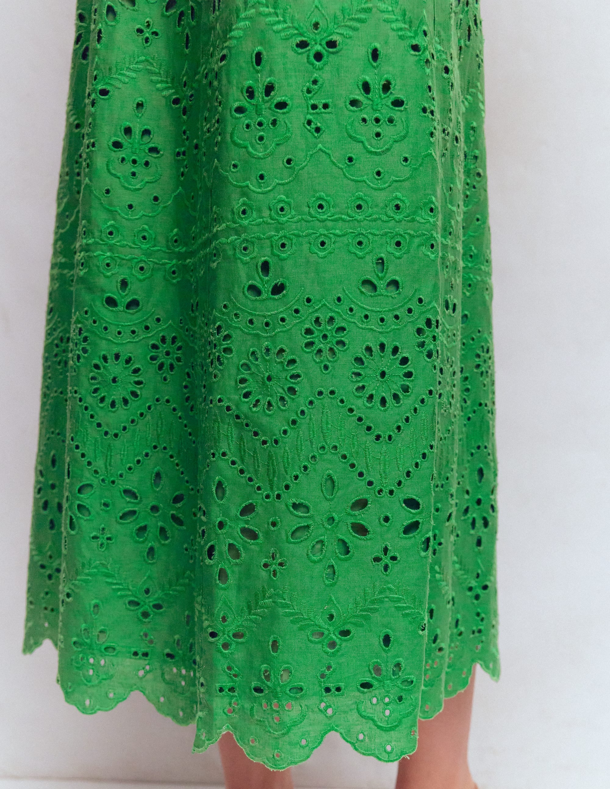 Empire Linen Broderie Dress
