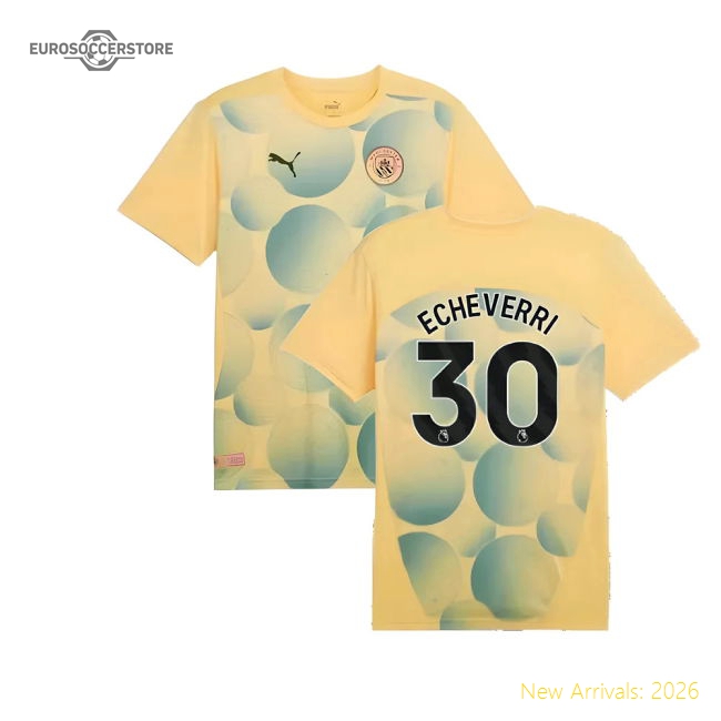 Kit Flaxen - Kids Echeverri 30 2024-2025 Man City Prematch SS