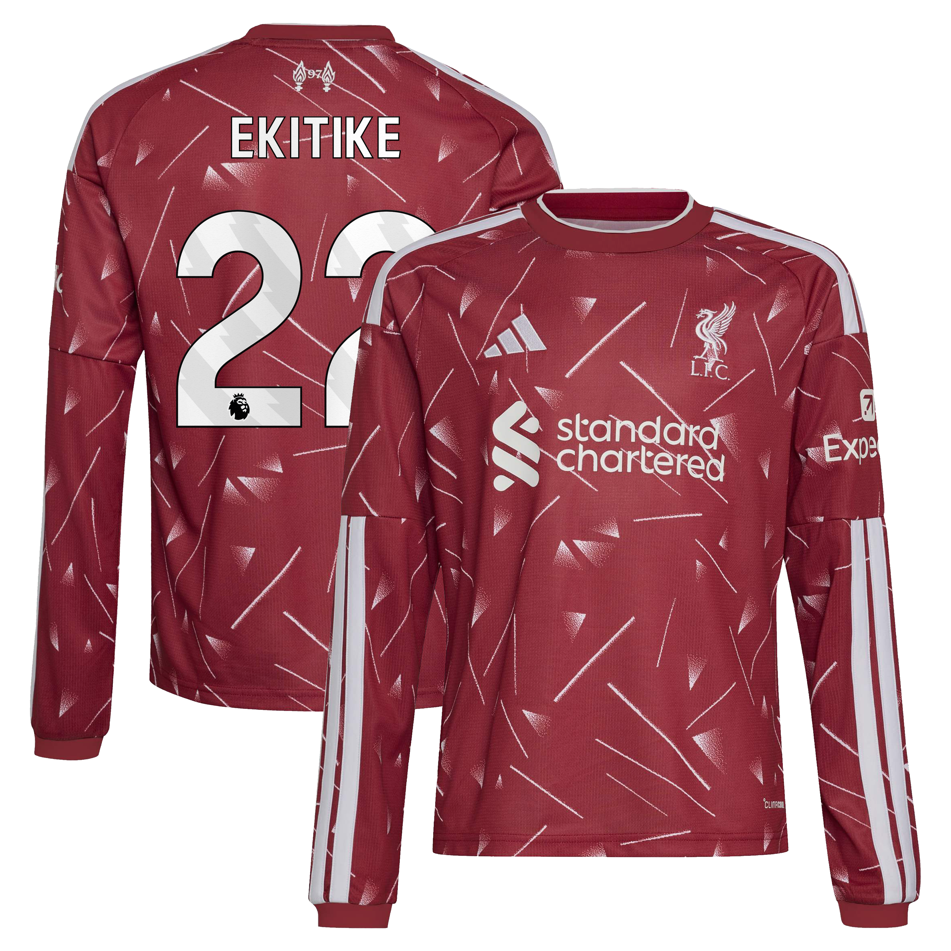 [SJH] Hugo Ekitike Liverpool Youth 2026/27 Home Replica Long Sleeve Jersey - Red