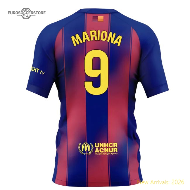Official 2025-2026 Barcelona Home Shirt (Kids) (Mariona 9)